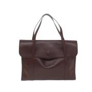 Pre-owned Leather totes Cartier Vintage , Red , Dames