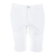 Witte Bermuda Shorts Alberto , White , Heren