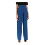 Straight Trousers Tory Burch , Blue , Dames