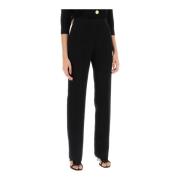 Straight Trousers Tory Burch , Black , Dames