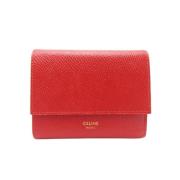 Pre-owned Leather wallets Celine Vintage , Red , Dames
