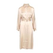 Shirt Dresses Semicouture , Beige , Dames