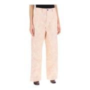 Wide Trousers Burberry , Multicolor , Dames