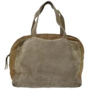 Pre-owned Suede prada-bags Prada Vintage , Beige , Dames