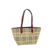 Pre-owned Cotton totes Burberry Vintage , Beige , Dames