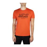 T-Shirts Diesel , Orange , Heren