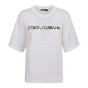 Witte T-Shirt Collectie Dolce & Gabbana , White , Dames