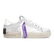 Witte Sneakers met Strass Crime London , White , Dames