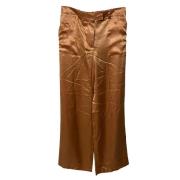 Pre-owned Silk bottoms Tom Ford Pre-owned , Orange , Dames