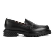 Militaire Loafer Zwart Off White , Black , Dames