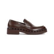 Stijlvolle Rockstud Loafers voor Mannen Valentino Garavani , Brown , H...