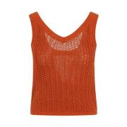 Terra D'Africa Gehaakte Top Max Mara , Orange , Dames