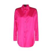Hot Pink Zijdeblend Overhemd Tom Ford , Pink , Dames