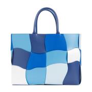 Distorted Arco Tote Bag Blauw Bottega Veneta , Multicolor , Heren