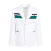 Maatwerk jasje in wit groen marineblauw Casablanca , White , Heren