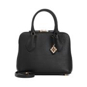 Mini Pebbled Swing Handtas in Zwart Tory Burch , Black , Dames