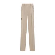 Straight Trousers Sportmax , Beige , Dames