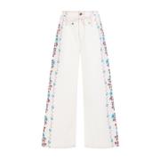 Wide Trousers Etro , White , Dames