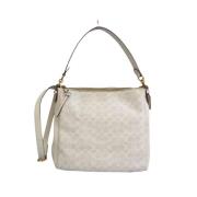 Pre-owned Leather handbags Coach Pre-owned , White , Dames