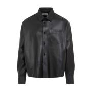 Leather Jackets Ami Paris , Black , Heren