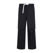 Marineblauwe Broek Jil Sander , Blue , Heren