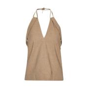 Sleeveless Tops Remain Birger Christensen , Beige , Dames