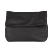 Delhi, zwarte leren clutch Cortana , Black , Dames