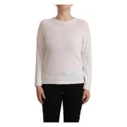 Round-neck Knitwear Alpha Studio , White , Dames