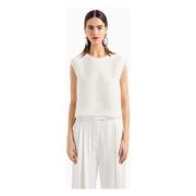 Sleeveless Tops Emporio Armani , White , Dames