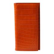 Oranje Krokodillenleer Bifold Kaarthouder Dolce & Gabbana , Orange , U...
