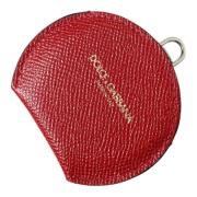 Rood Kalfsleer Handspiegel Houder Dolce & Gabbana , Red , Dames