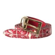 Rood Leren Gouden Gesp Taille Riem Dolce & Gabbana , Multicolor , Dame...