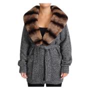 Faux Fur & Shearling Jackets Dolce & Gabbana , Gray , Dames