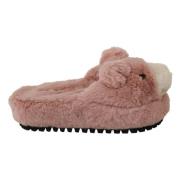 Roze Beer Pantoffels Dolce & Gabbana , Pink , Dames