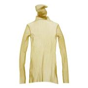 Zijden Tule Hoge Hals Lange Mouw Cortana , Yellow , Dames