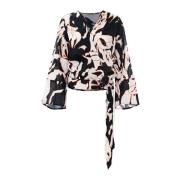 Kimono Mouw Katoenen Blouse Kocca , Multicolor , Dames