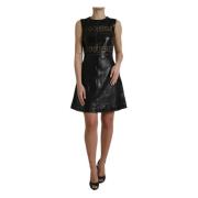 Zwart Nylon A-lijn Jurk Valentino , Black , Dames