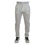 Slim-fit Trousers Dolce & Gabbana , White , Heren