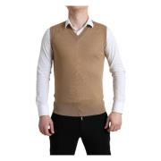 Sleeveless Knitwear Dolce & Gabbana , Brown , Heren