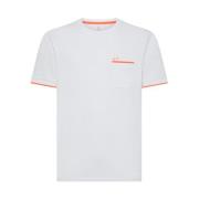 Kleine Strepen Manchet T-Shirt Wit Sun68 , White , Heren