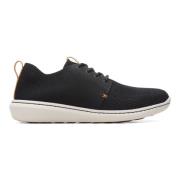 Sportieve Gebreide Heren Sneaker - Zwart Clarks , Black , Heren