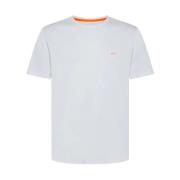 Effen Wit T-Shirt Sun68 , White , Heren