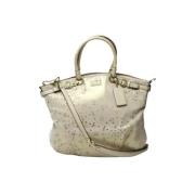 Pre-owned Leather shoulder-bags Coach Pre-owned , Beige , Dames