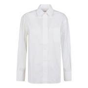 Witte Oversized Lange Mouw Shirt Victoria Beckham , White , Dames