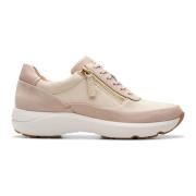 Beige Zip Sneakers Clarks , Beige , Dames