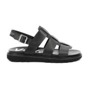 Comfort Leren Sandalen Kickers , Black , Dames