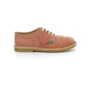 Comfortabele Leren Derby Schoenen Kickers , Brown , Dames