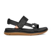 Zwarte Leren Slingback Sandaal Teva , Black , Dames