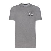 Grijze Ss22 Family Patch T-Shirt Dolce & Gabbana , Gray , Heren
