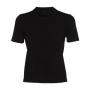 Zwarte T-shirts en Polos Collectie Roberto Collina , Black , Dames